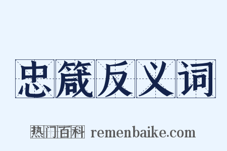 忠箴反义词是什么意思的图片